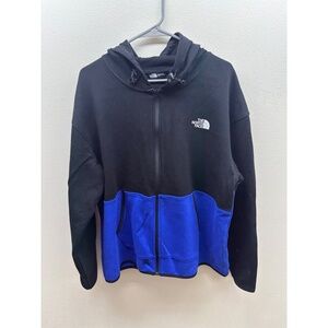 The North Face Men’s Full Zip Hoodie Black Blue Colorblock